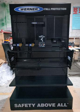 Quality Customized Color Retail Wall Shelving With Peg Hook Black Single Sided for sale