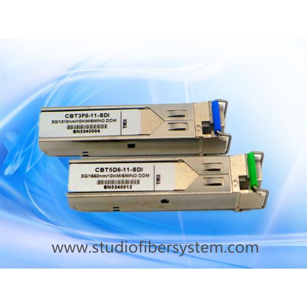 Buy 10KM 1310&1550nm broadcast bi-directional 3G SDI Video SFP Optical Transceiver over 1 fiber supporting pathological at wholesale prices