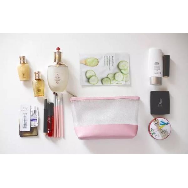 Beach Makeup Cosmetic Bag Vinyl Transparent Clear PVC Zipper Tote Design