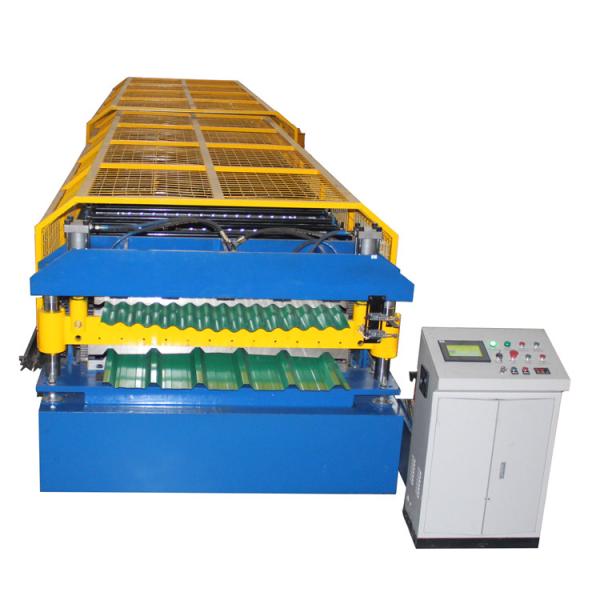 Buy PLC Control Double Layer Metal Steel Roofing Sheet Roll Forming Machine High Speed at wholesale prices