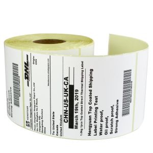 HT 4 X 6 Direct Thermal Labels Fanfold Self Adhesive Thermal Transfer Printing