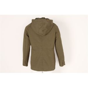 Ladies longline COTTON parka, Women's cotton coat, Very Washed, Chic style