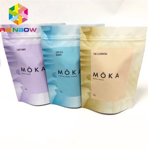 Matt Finish Cbd Bath Salt Plastic Pouches Packaging Aluminum Foil Resealable For