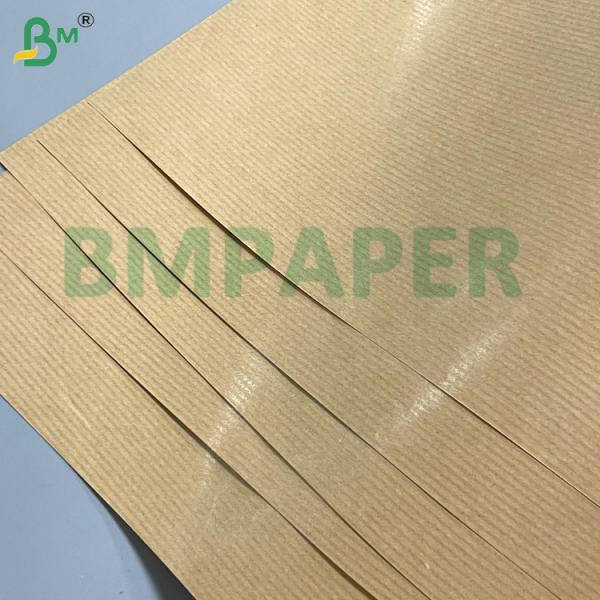 50gsm 60gsm 70gsm Lightweight Tear-Resistant Brown Striped Kraft Paper One Side Gloss Excellent  For Flower Packaging Bread Packaging