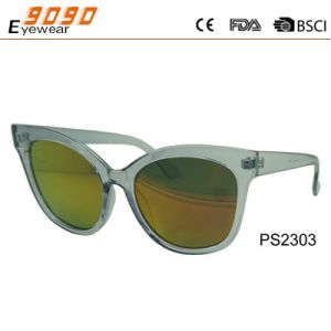 Sunglasses in fashionable design,made of plastic ,flash mirror,suitable for men