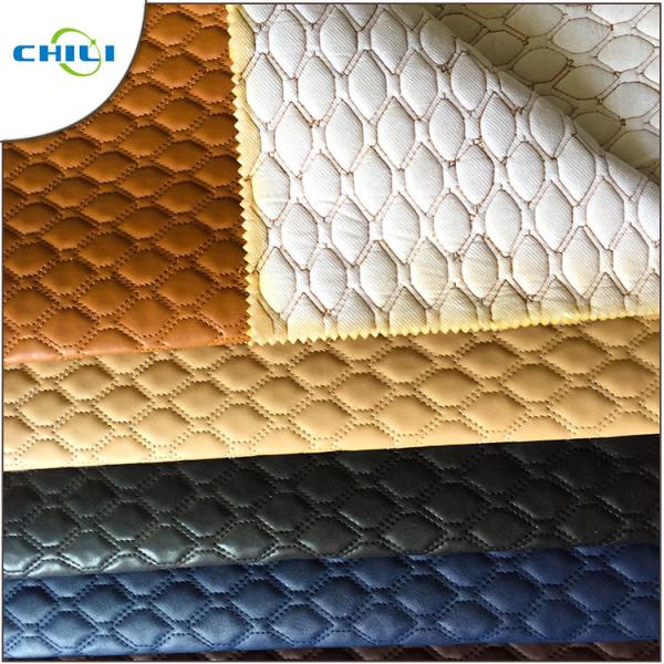 Buy Artificial PVC Leather Fabric Non Woven Long Durability Chunky Elegant at wholesale prices