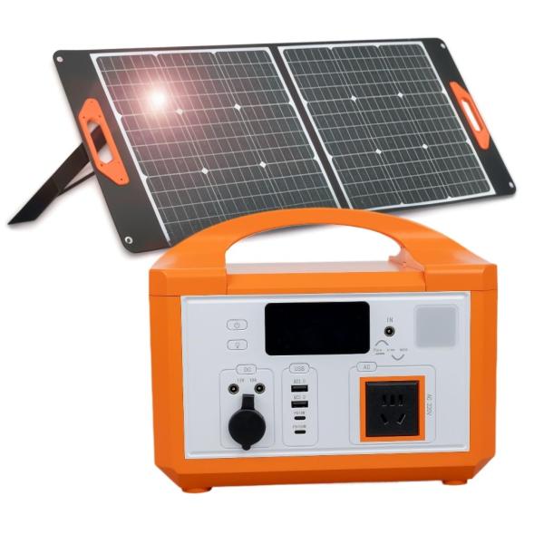 Buy Energy Saving Recharge Cylindrical LifePO4 Battery Portable Power Station With Solar Panel For Off Grid Solar System at wholesale prices