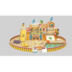Kids Wood Indoor Playground Equipment Plastic Slide for Customized Children Play
