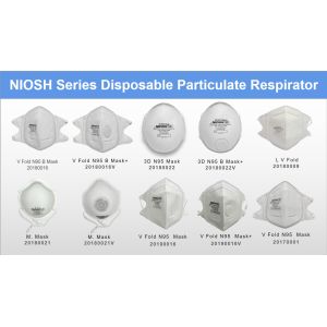 Niosh White Folding Medical Grade Face Mask BFE 99.9%