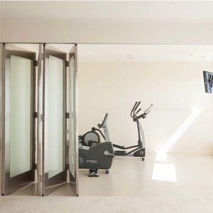 New design aluminum frame tempered glass folding door for villa/house/building