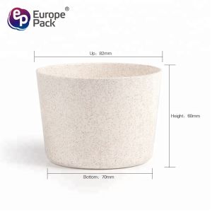 Eco Friendly Biodegradable New Material Wheat Straw Plastic Dessert Cup