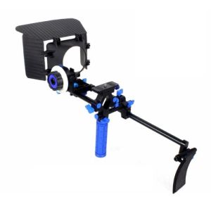 Dslr rig kit with Shoulder Rig + Follow Focus +Matte Box Can Be Installed on The
