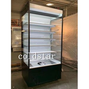 Supermarket milk chiller open multi-deck refrigerator fruit display stand for