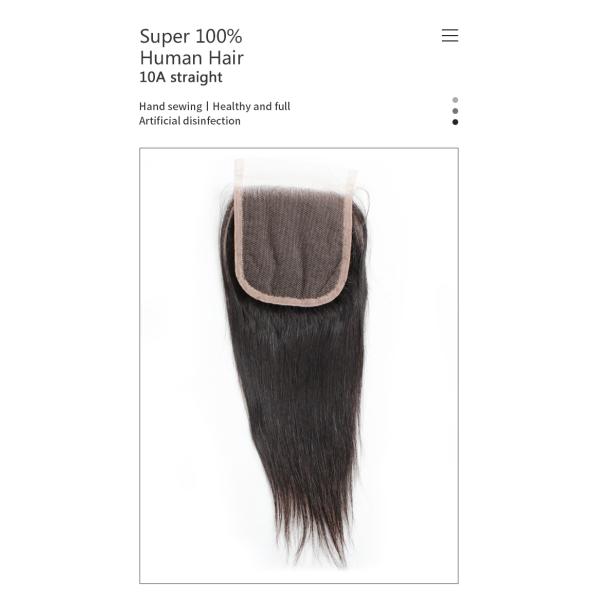 8-20 inches 4 by 4 Remy Human Hair Closure Tight And Neat