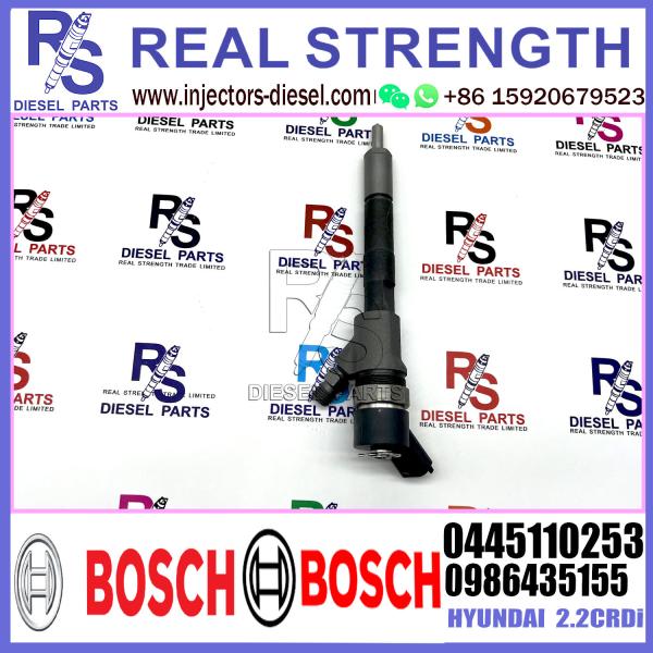 Buy BOSCH injection 0445110253	0986435155 Diesel Fuel Common Rail Injector 0445110253	0986435155 For HYUNDAI 2.2CRDI Engine at wholesale prices