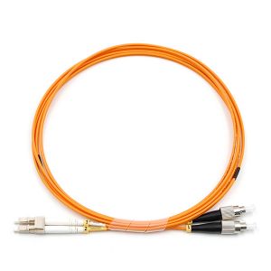 LC UPC To FC UPC Fiber Optic Patch Cable Duplex 62.5/125 OM1 Multimode OFNR 2
