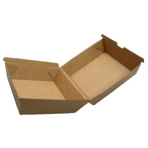 Customized Kraft Paper Burger Box Disposable Food Grade Cardboard Burger