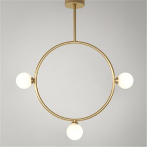 Post-modern Iron Glass Geometry Chandelier Living Room Rhombus Triangle