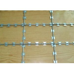 Hot Dipped Galvanized Diamond Concertina Wire Fencing 500mm Coil Diameter