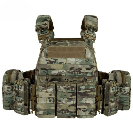 Buy Quick-Release Tactical Vest - 1000D Polyester Combat Gear with MOLLE System, Ballistic Panel Slots & Hex-Vent Airflow (Adjustable 85-140cm Waist) at wholesale prices