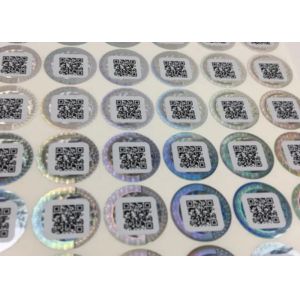 Disposable Qr Code Anti Counterfeiting Stickers Flexographic Printing