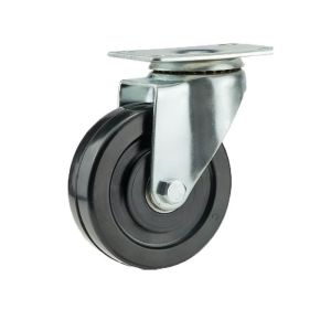 103mm/128mm/155mm Zinc Plated Caster Wheel with M8 Thread Screw and Cover Pin