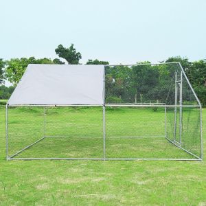 Quality Galvanized 3m Metal Walk In Chicken Run For Exercise for sale