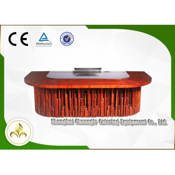 Orient Wood Spirit Teppanyaki Hibachi Grill Table For Restaurant / Outdoor Barbecue