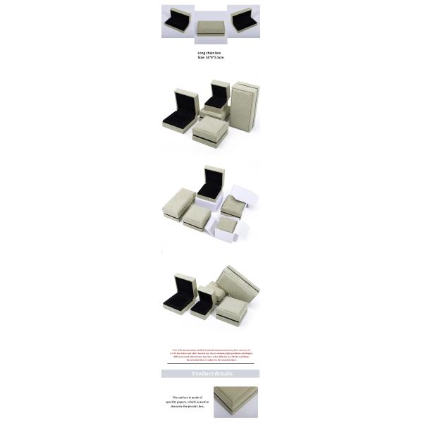 OEM Grey Yellow Soft Velvet Jewelry Box Set For Ear Stud Ring Pendant Packaging