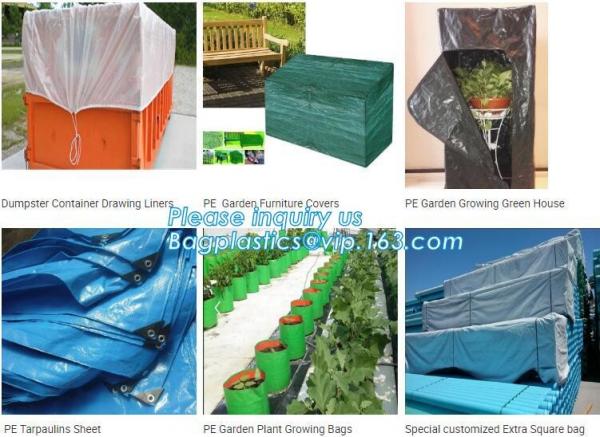 8Mil Open Top Drawstring Dumpster Container Liners,dumpster containe liners for garbage disposable,20 yard drawstring bl