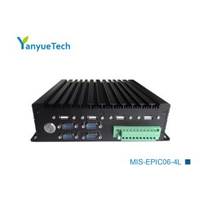 MIS-EPIC06-4L Fanless Box PC / IPC Industrial Computer U Series CPU 4 Network 6