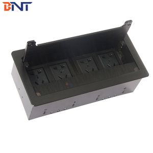 gold table flip up outlet with four universal power interface BF802
