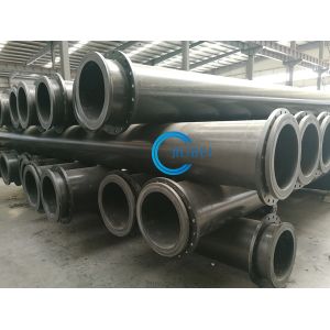 Extruding UHMWPE Pipe With Steel Flanges Smooth Surface And 0.25-2.5MPa Working