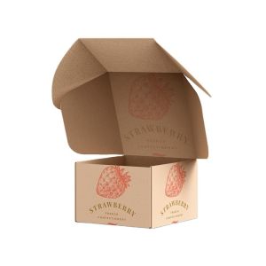 Glossy Lamination Small Paper Packaging Kraft Brown Subscription Mailer for