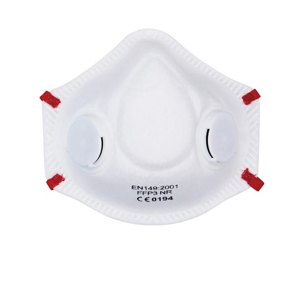 Breathable Comfortable DM027 V Dust Mask with Double Valves and Pre-formed Nose Shape