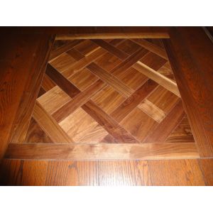 Herribone Solid Walnut flooring ,lacquered