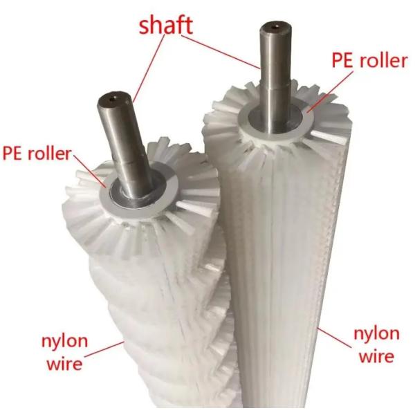 Cylindrical Roller Brush Customizable For Vegetable Potato Carrot Peeling And Cleaning