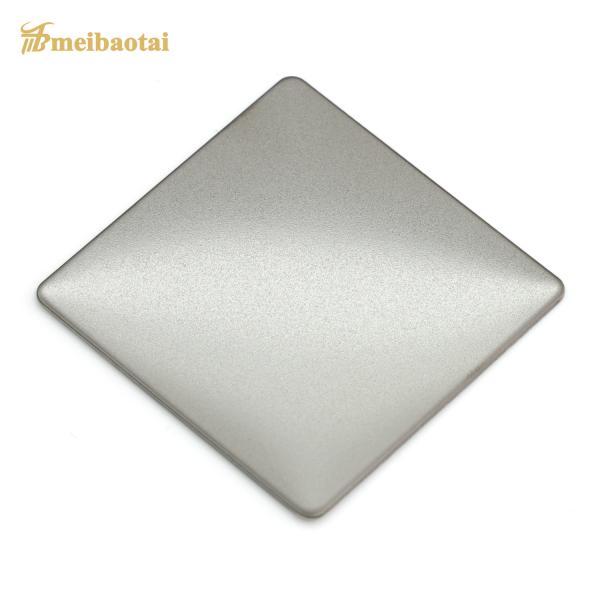 Buy DIN Standard Brushed Sandblasted Silver Stainless Steel Plate at wholesale prices