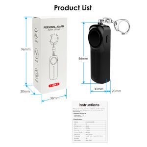 Security personal alarm devices personal aaa battery alarm bell anti rape self