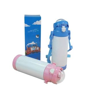 350ml And 500ml Sublimation Water Bottle Blanks With Straw Diy Custom Stainless