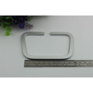 Bag accessories nickel color plated metal square ring handbag handle