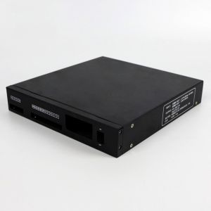 Black Powder Coated Sheet Metal Enclosures Dual Socket Box Customizable