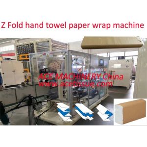 Touch Screen Control Interfolded Paper Towel Packing Machine With Paper Wrap