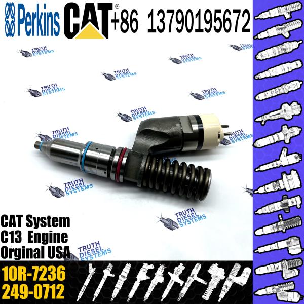 Cat Excavator Inyectores Common Rail Diesel fuel Injector 2490705 249-0705 10R7236 10R-7236 For Caterpillar e349 c13 249