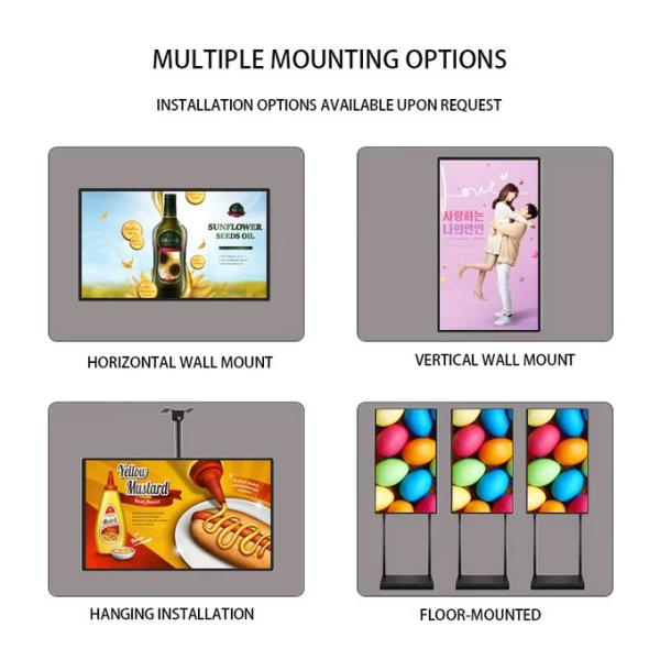 Ultra Thin Bezel 32 43 55 Inch Android Cafe Shop Digital Screen Lcd Restaurant Digital Menu Board Display Screen