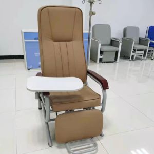 China Angle freely adjustable brown hospital infusion chair PU material on sale