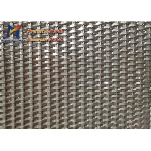 1.5x3mm Stainless Steel Woven Mesh Elevator Panel Wall Covering