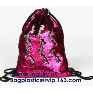 Amazon Hot Sale Strapping Mermaid Reversible Sequin Drawstring Bag, Wholesale