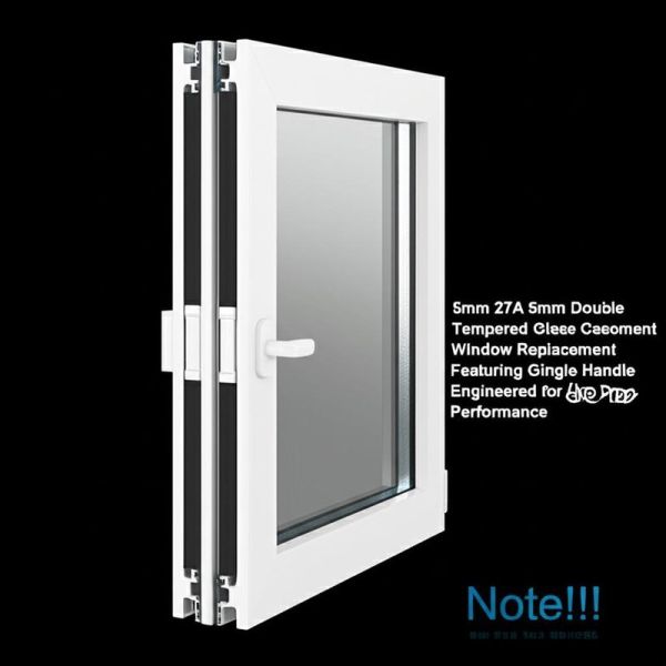 5mm 27A 5mm Double Tempered Glass Casement Window Replacement Featuring Gingle