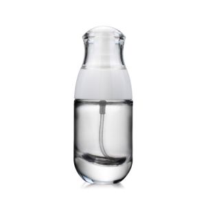 Clear Empty Glass Pump Bottle 30ml Liquid Foundation with Pump